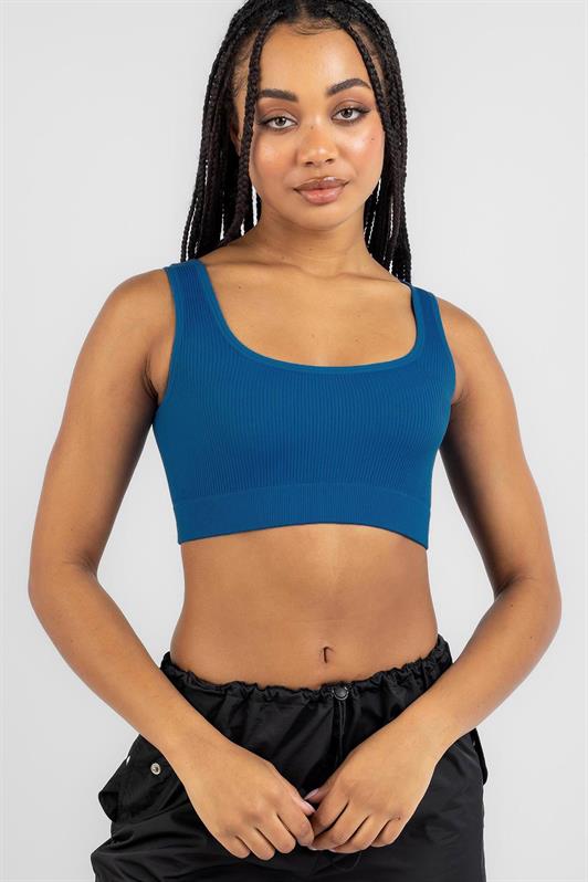 MDX Saks Strap Basic Crop Top Blouse MG1757 - Las Palmas