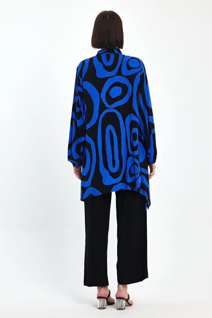 Maxi Boy Saks Geometric Patterned Pants and Long Tunic Set BCVL-241017 - Scandicci