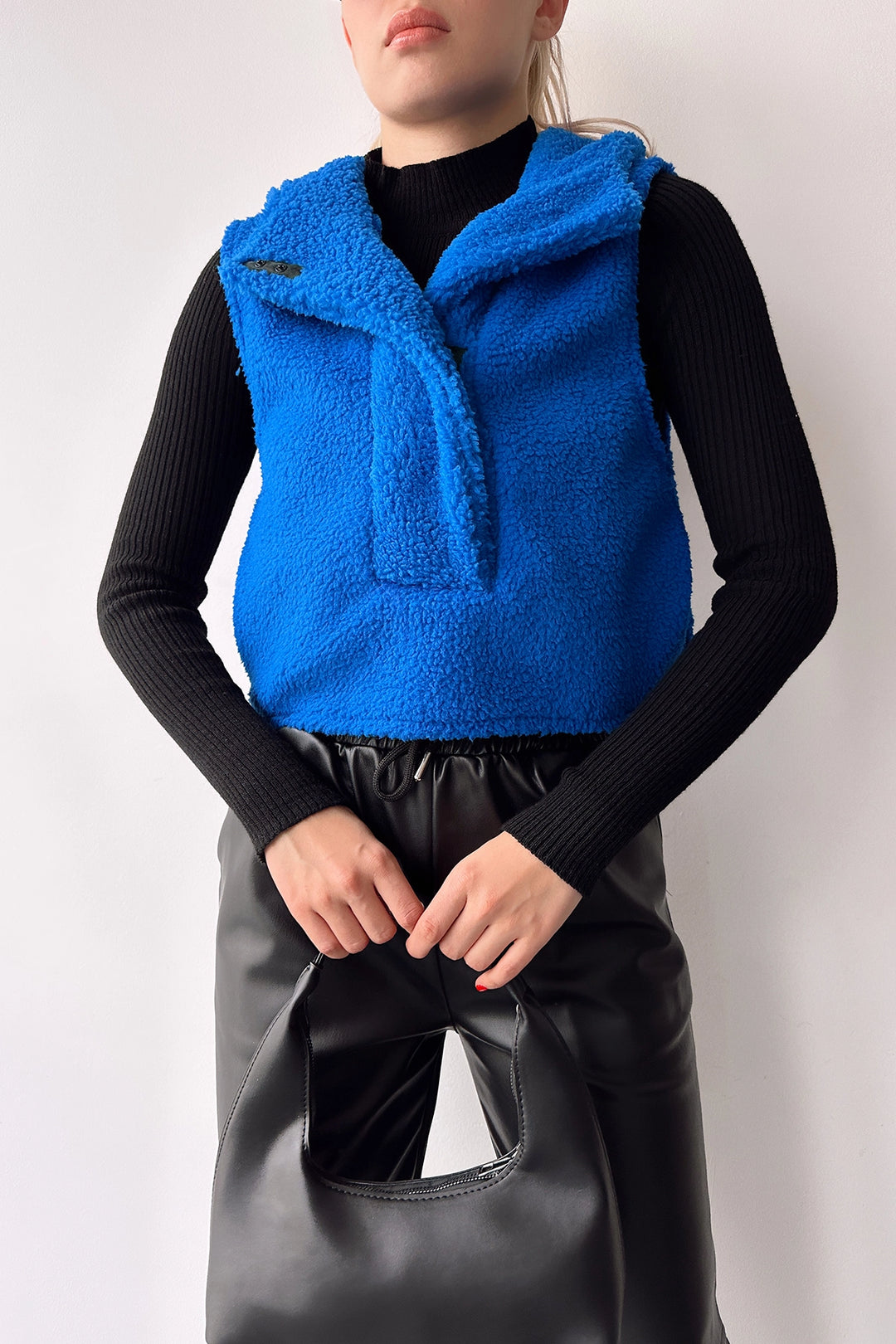 Saks Hooded Front Zippered Sleeveless Welsoft Sweatshirt BC231023 - Merced