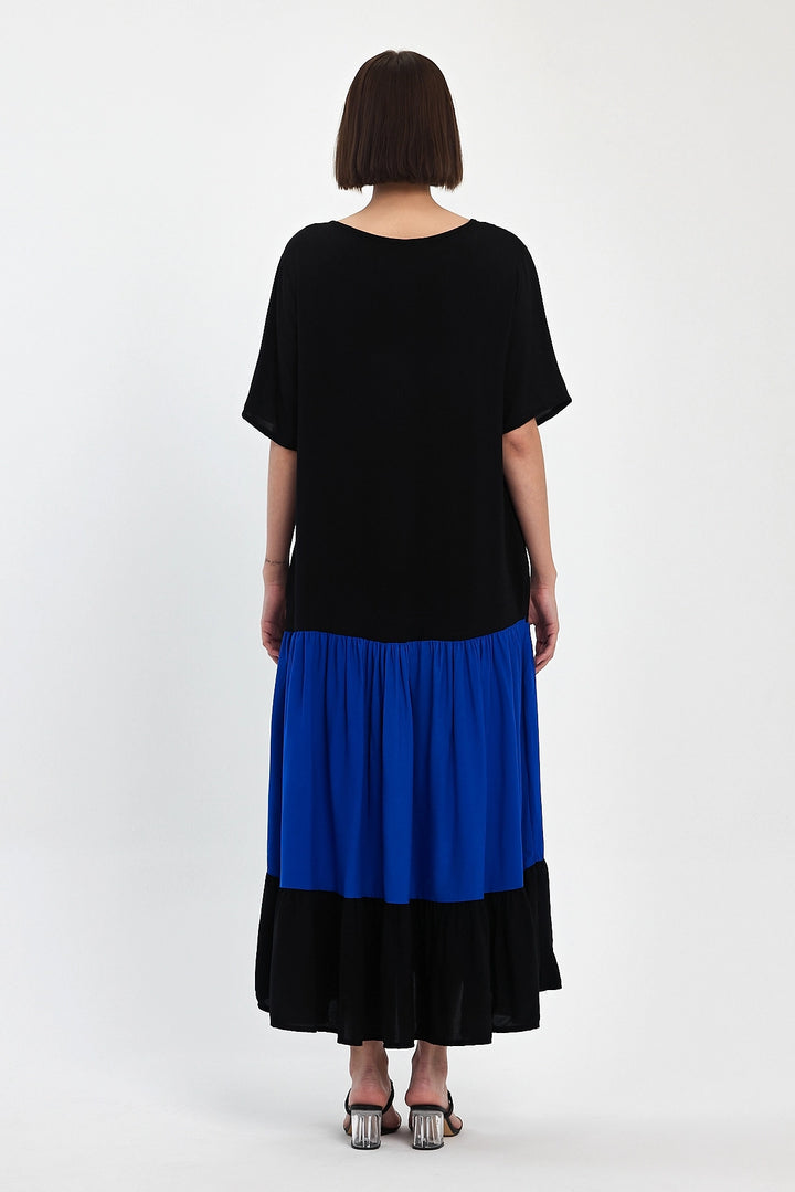 Maxi Boy Saks Embroidered Woven Viscose Dress BCVL-251041 - Sayula