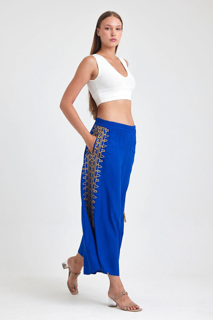 Maxi Boy Saks Embroidered Loose Fit Harem Pants BCVL-25929 - Morgan Hill