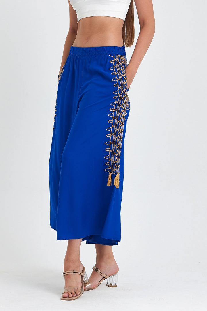 Maxi Boy Saks Embroidered Loose Fit Harem Pants BCVL-25929 - Morgan Hill