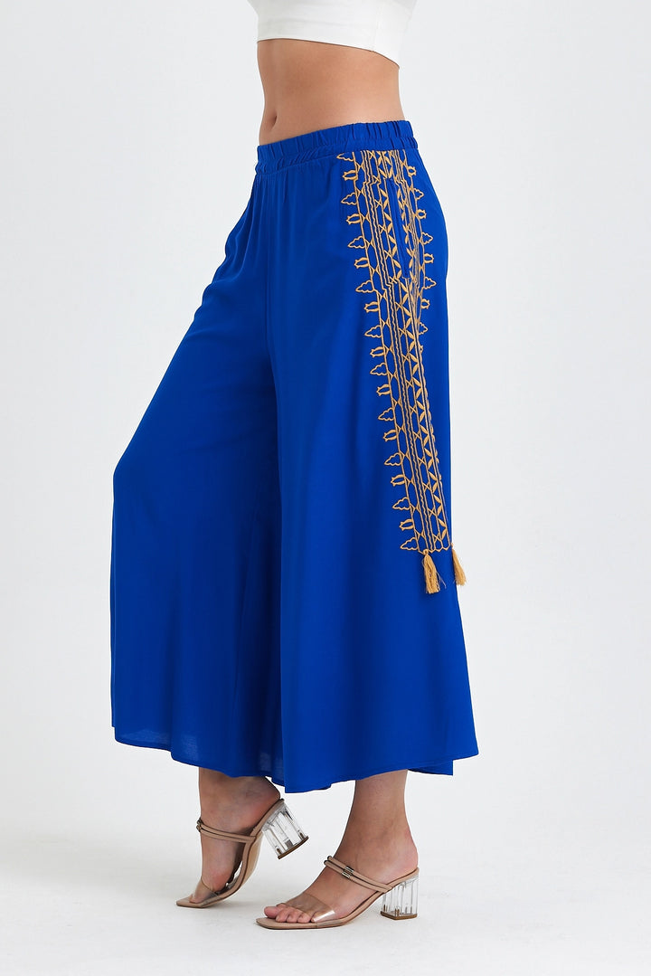 Maxi Boy Saks Embroidered Loose Fit Harem Pants BCVL-25929 - Morgan Hill