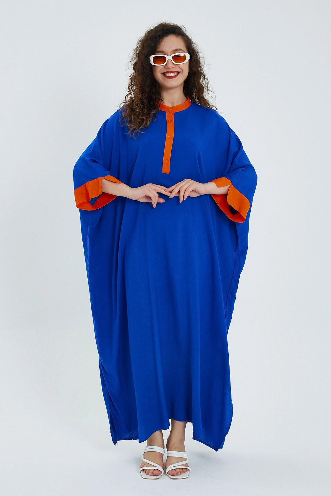 Maxi Boy Saks Color Block Long Loose Woven Dress BCVL-24949 - Wellington