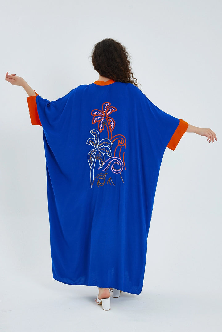 Maxi Boy Saks Color Block Long Loose Woven Dress BCVL-24949 - Wellington