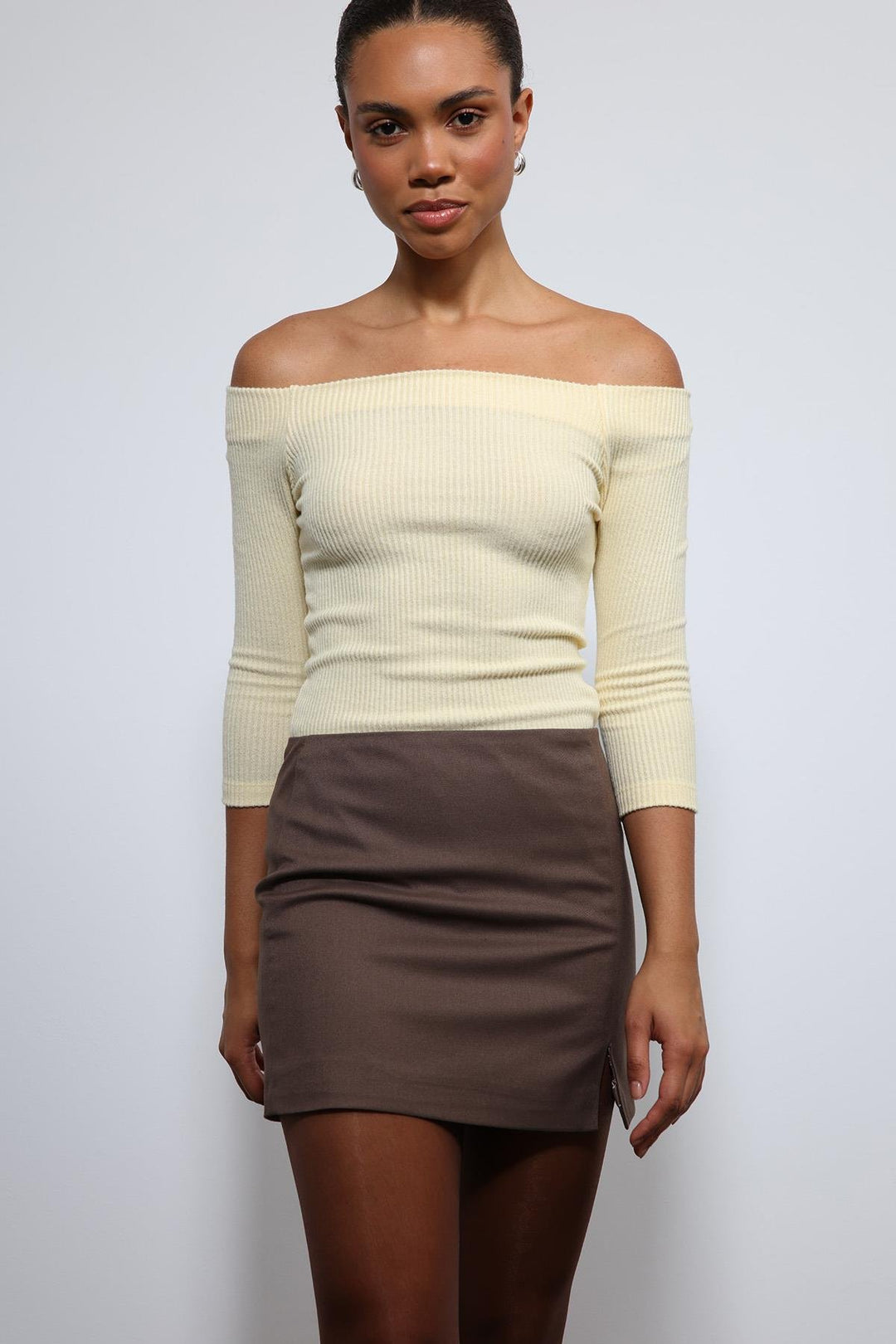 ANT Antioch Sarı Açık Omuz Detaylı Top - Norderstedt