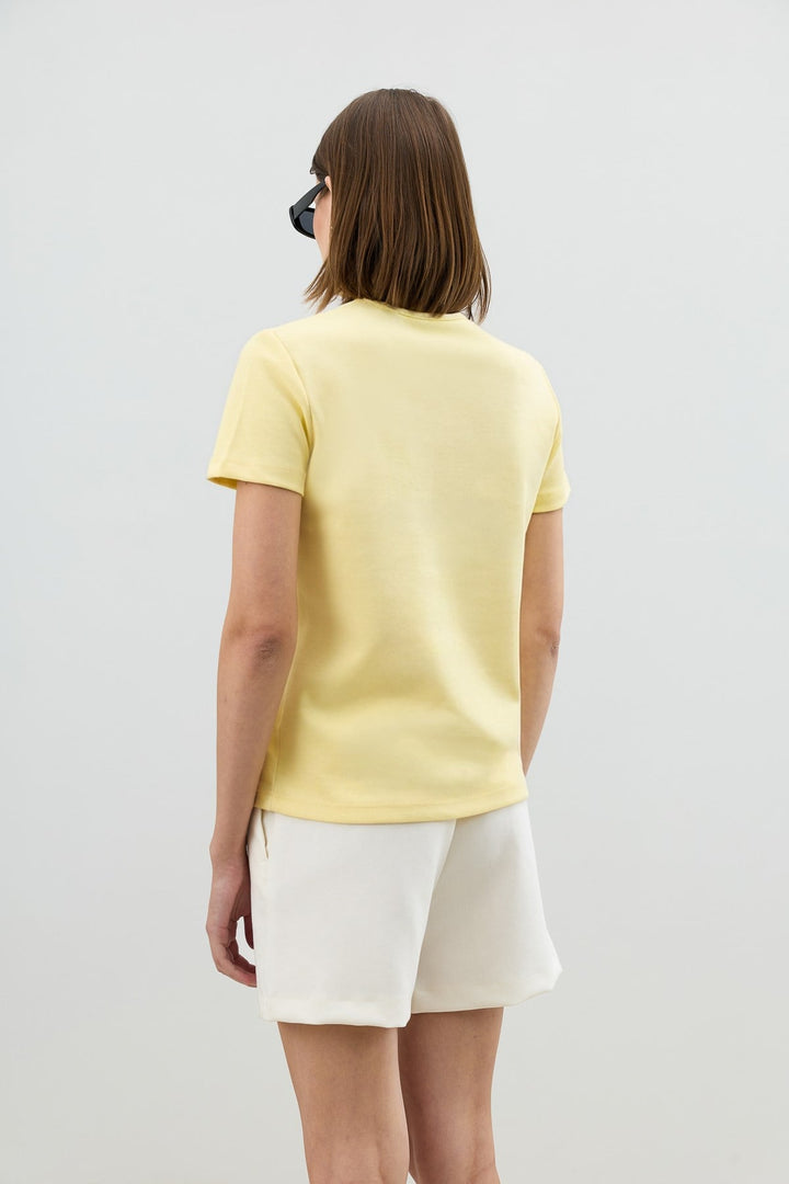 ANT Antioch Sarı Basic Kadın T-Shirt - Cunduacán