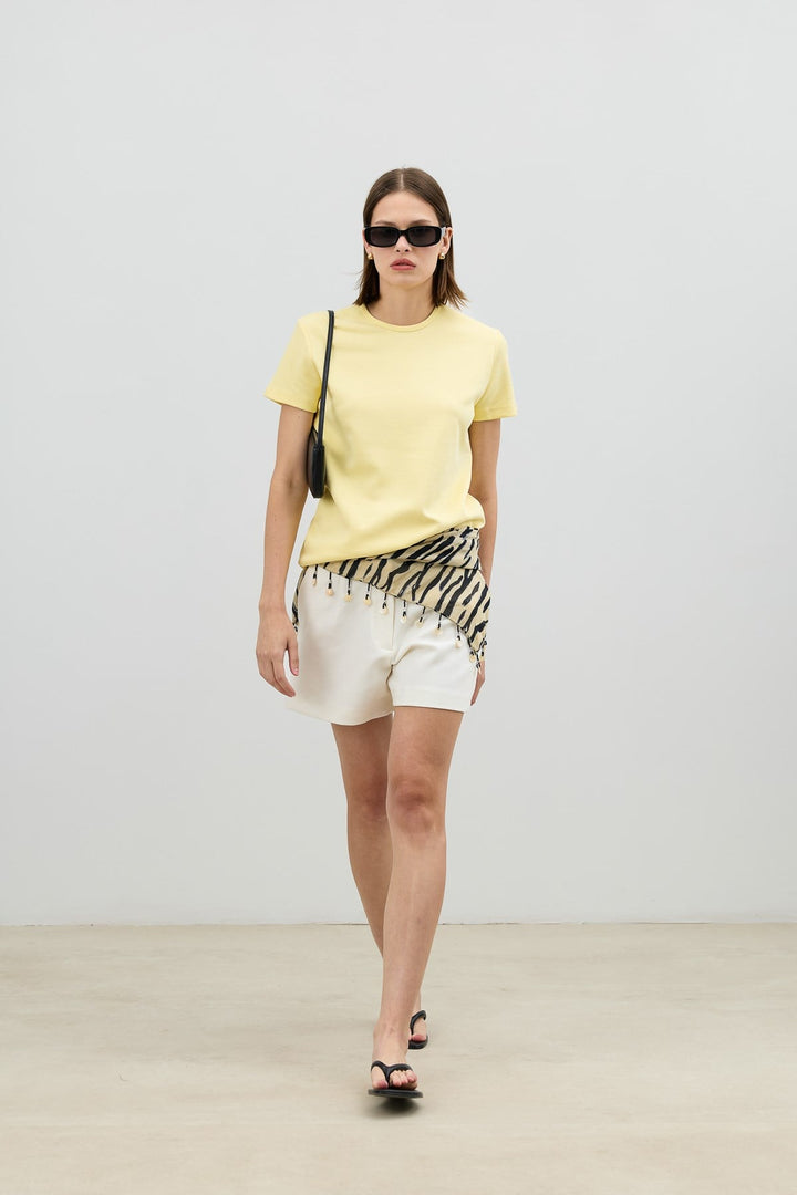 ANT Antioch Sarı Basic Kadın T-Shirt - Cunduacán