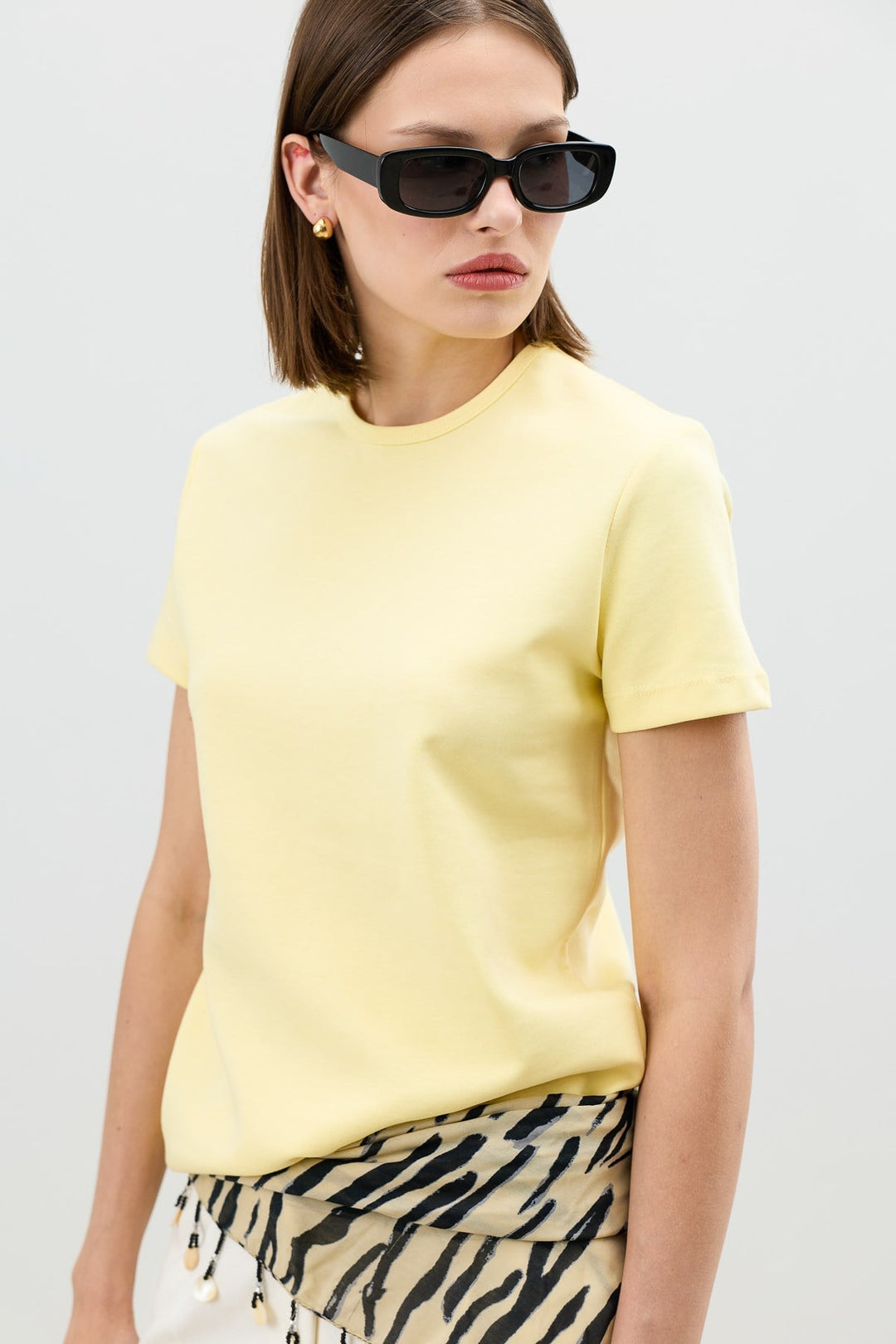 ANT Antioch Sarı Basic Kadın T-Shirt - Cunduacán