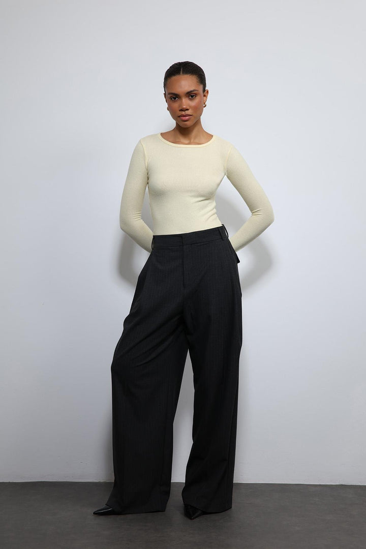 ANT Antioch Sarı Basic Uzun Kollu T-Shirt - Irapuato