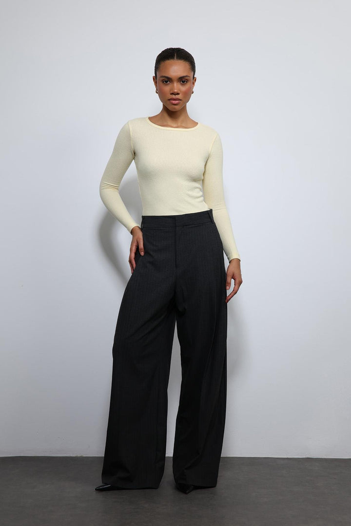 ANT Antioch Sarı Basic Uzun Kollu T-Shirt - Irapuato