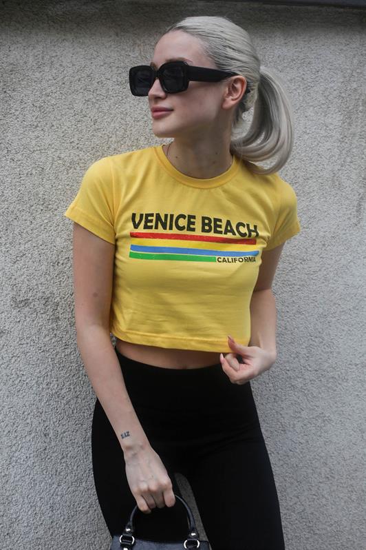 MDX Yellow Printed Crop T-shirt MG1535 - Neunkirchen