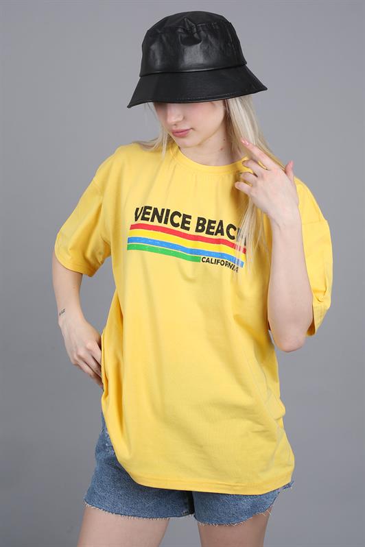 MDX Yellow Printed Over Fit T-shirt MG1516 - Pine Hills