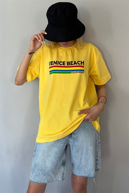 MDX Yellow Printed Over Fit T-shirt MG1516 - Pine Hills