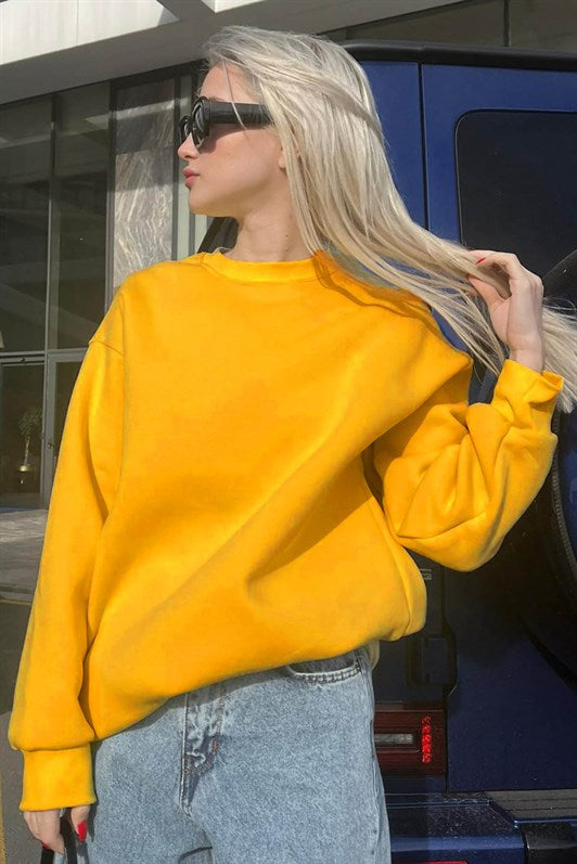 MDX Yellow Bicycle Collar Basic Sweatshirt MG1559 - Fort Lee