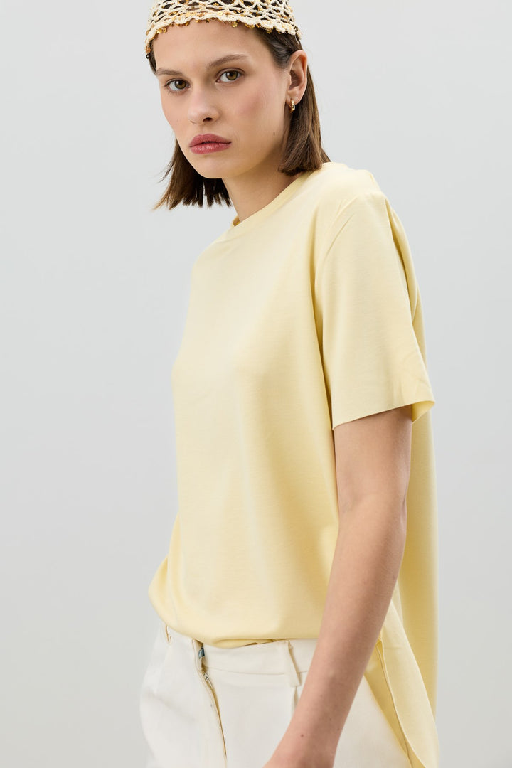 ANT Antioch Sarı Dökümlü Kadın T-Shirt - Torrente