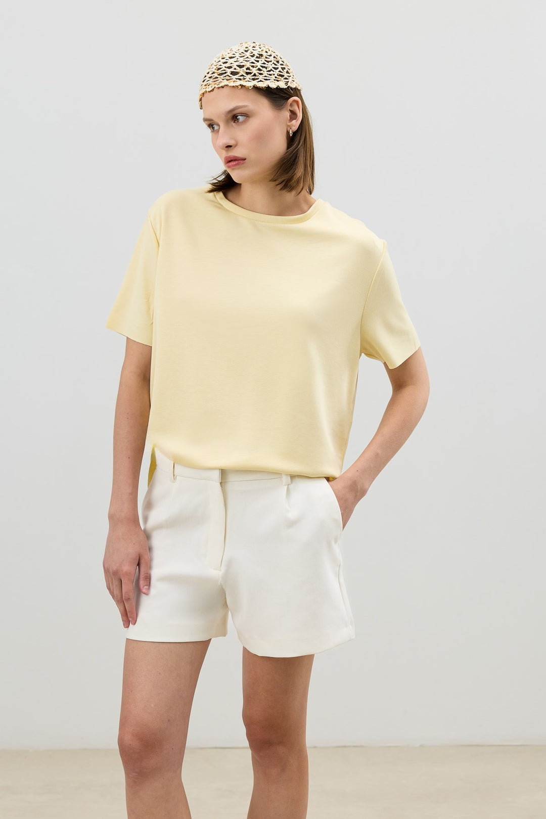 ANT Antioch Sarı Dökümlü Kadın T-Shirt - Torrente