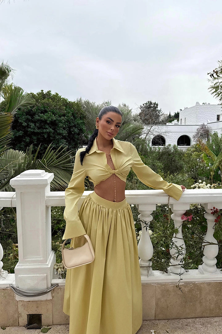 EYY Women Yellow Skirt Suit - Korydallós