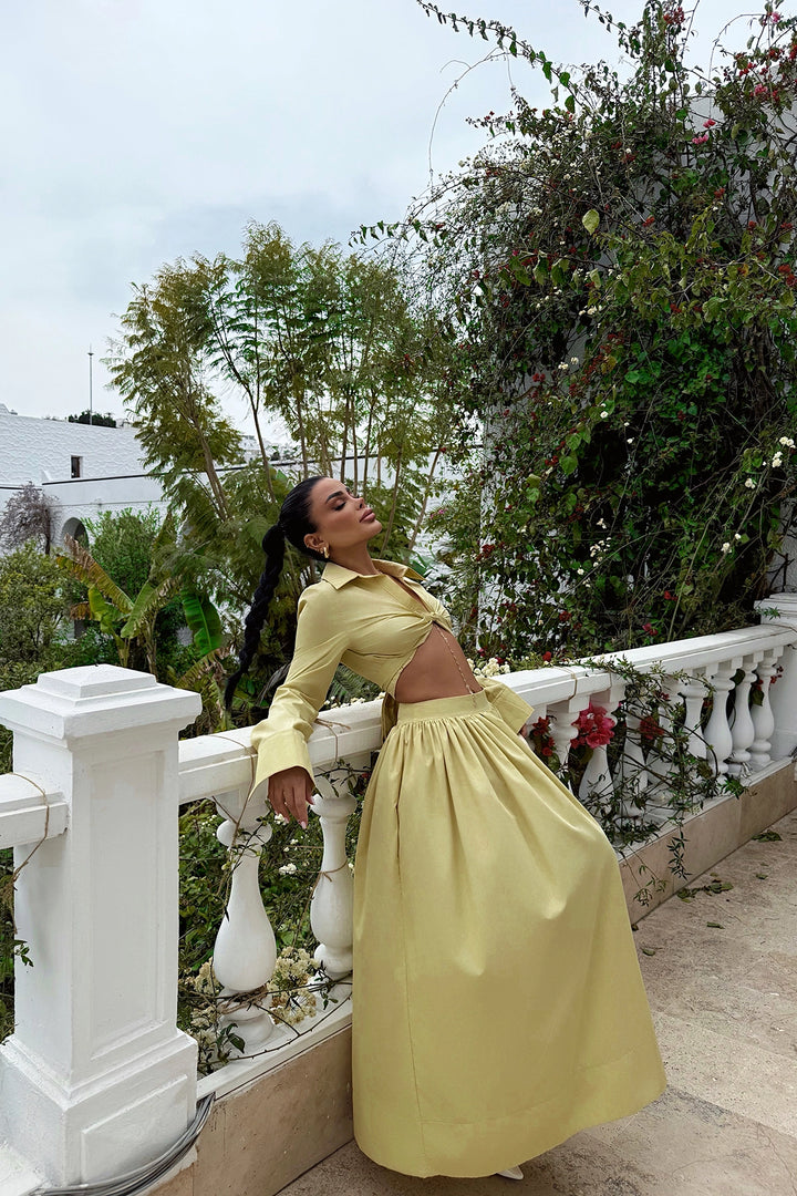 EYY Women Yellow Skirt Suit - Korydallós
