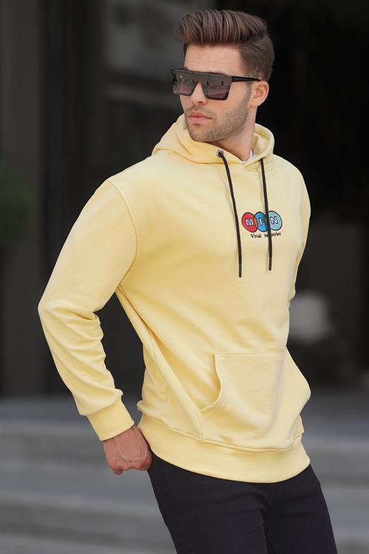 MDX Yellow Hooded Embroidered Men's Sweatshirt 6145 - Poole