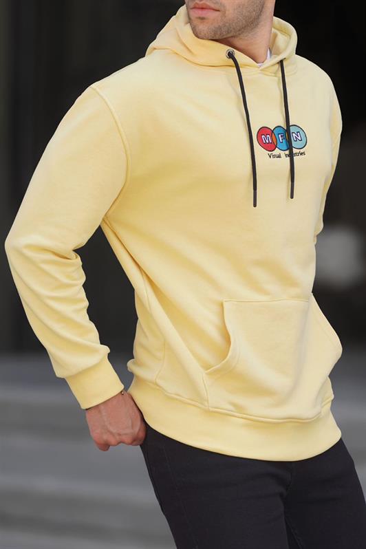 MDX Yellow Hooded Embroidered Men's Sweatshirt 6145 - Poole