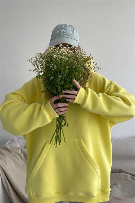 MDX Yellow Hooded Oversized Sweatshirt MG1566 - Oro Valley