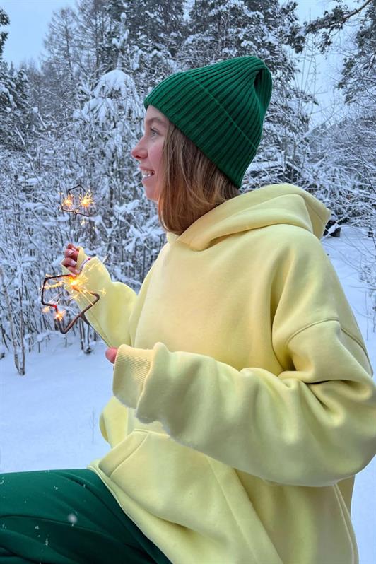 MDX Yellow Hooded Oversized Sweatshirt MG1566 - Oro Valley