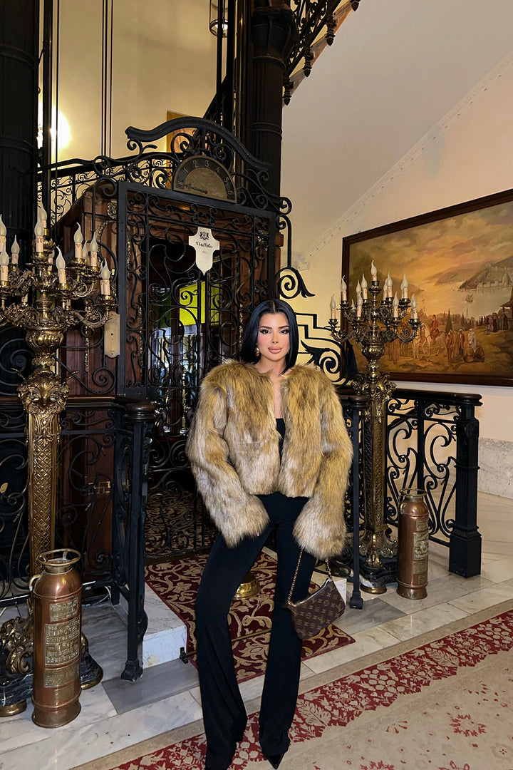 EYY Women Yellow Fur Detail Jacket - Hasselt