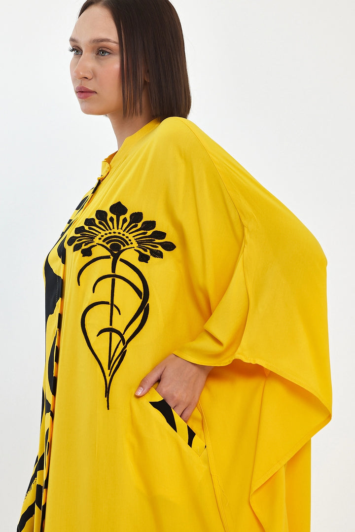 Maxi Boy Yellow Embroidered Woven Viscose Dress BCVL-251033 - Chambéry