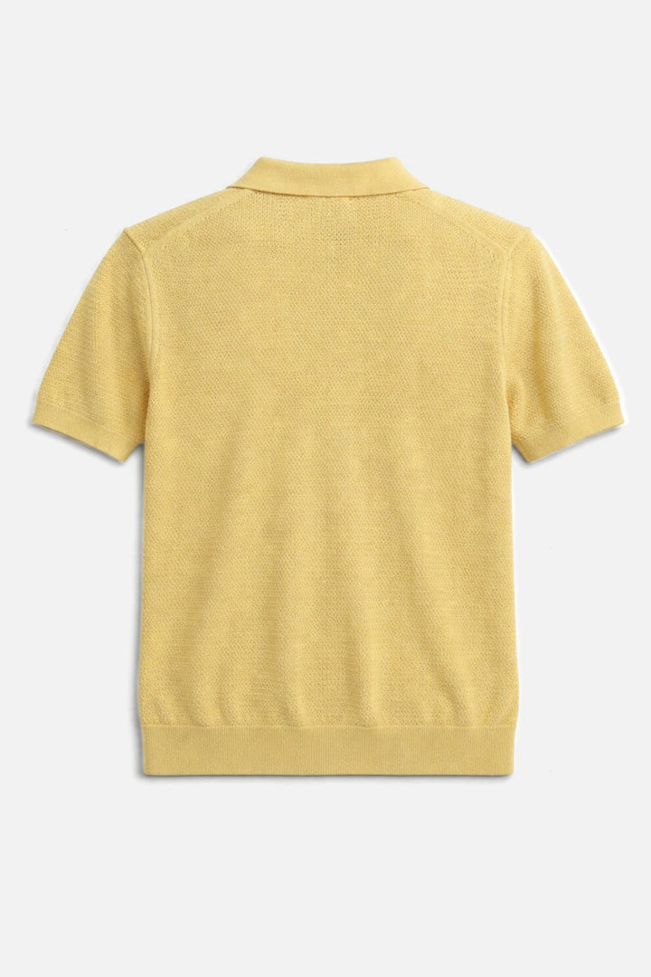 ANT Antioch Sarı Örgü Dokulu Polo Yaka Erkek T-Shirt - Ciudad Valles