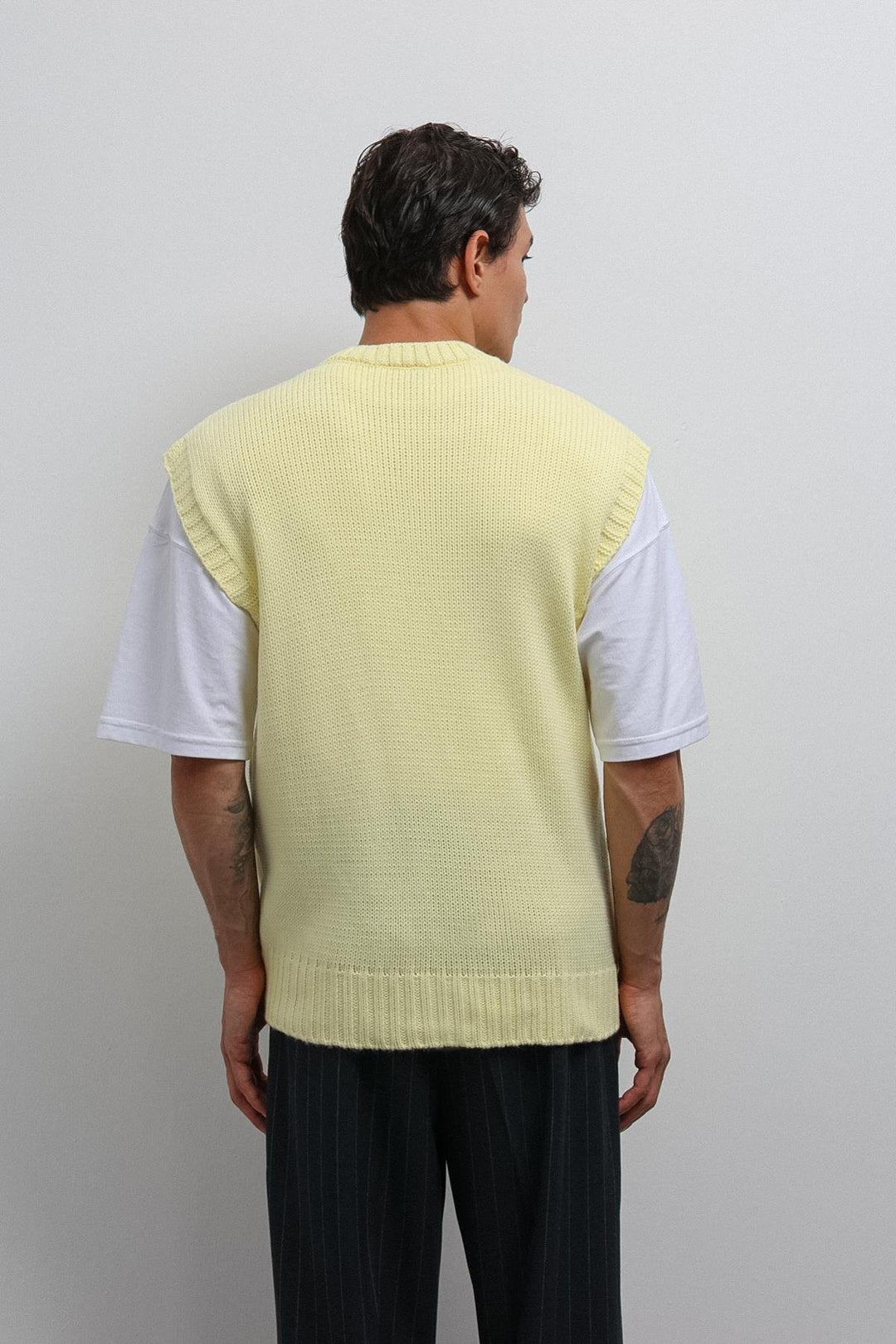 ANT Antioch Sarı Örgü Erkek Triko Yelek - Kalamazoo