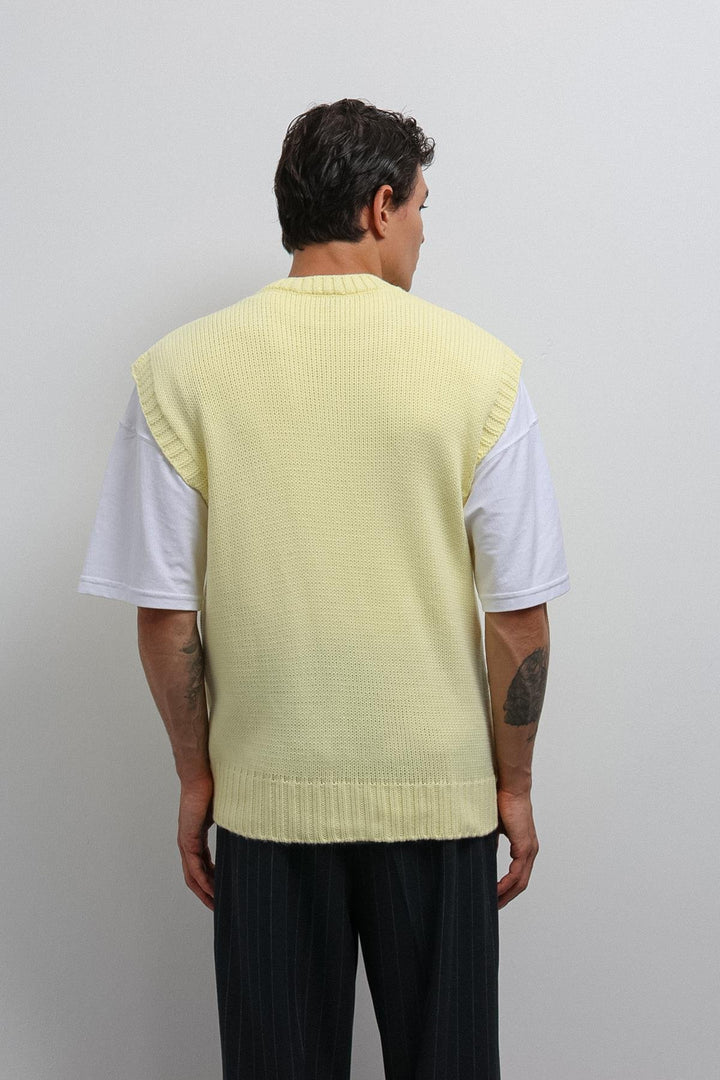 ANT Antioch Sarı Örgü Erkek Triko Yelek - Kalamazoo