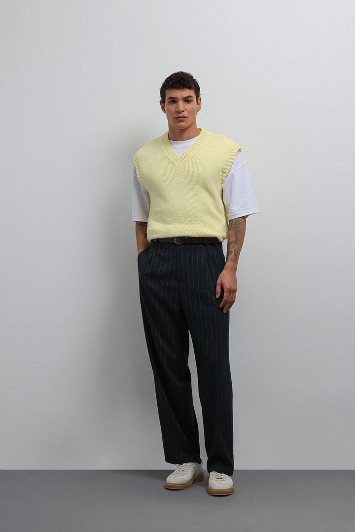 ANT Antioch Sarı Örgü Erkek Triko Yelek - Kalamazoo