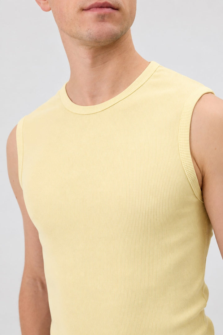 ANT Antioch Sarı Pamuklu Kolsuz Erkek T-Shirt - Tlalixcoyan