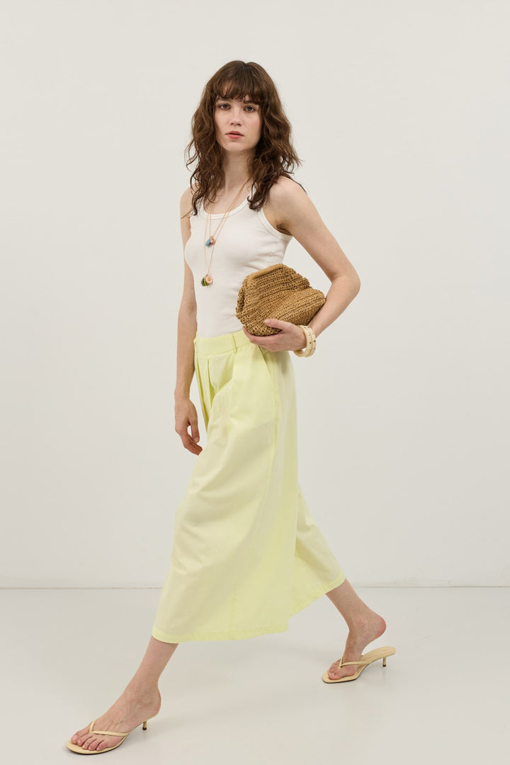 ANT Antioch Sarı Pileli Culotte Pantolon - Centennial