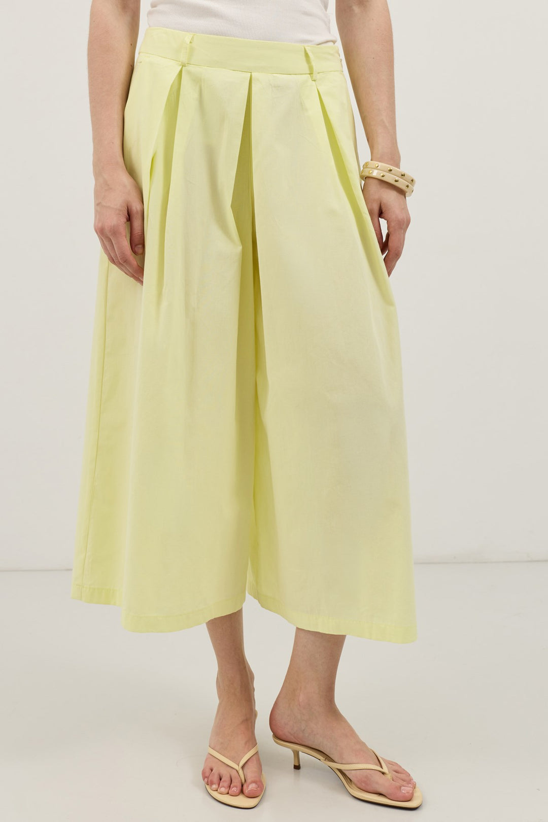 ANT Antioch Sarı Pileli Culotte Pantolon - Centennial