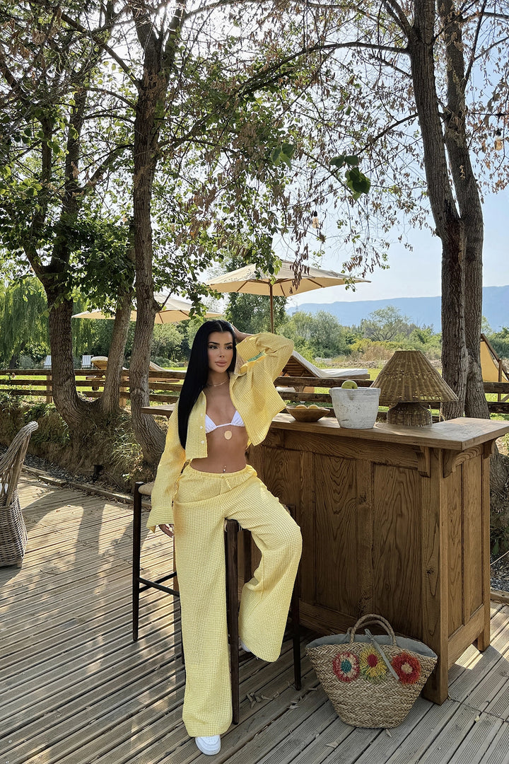 بدلة نسائية صفراء من EYY - Bisceglie