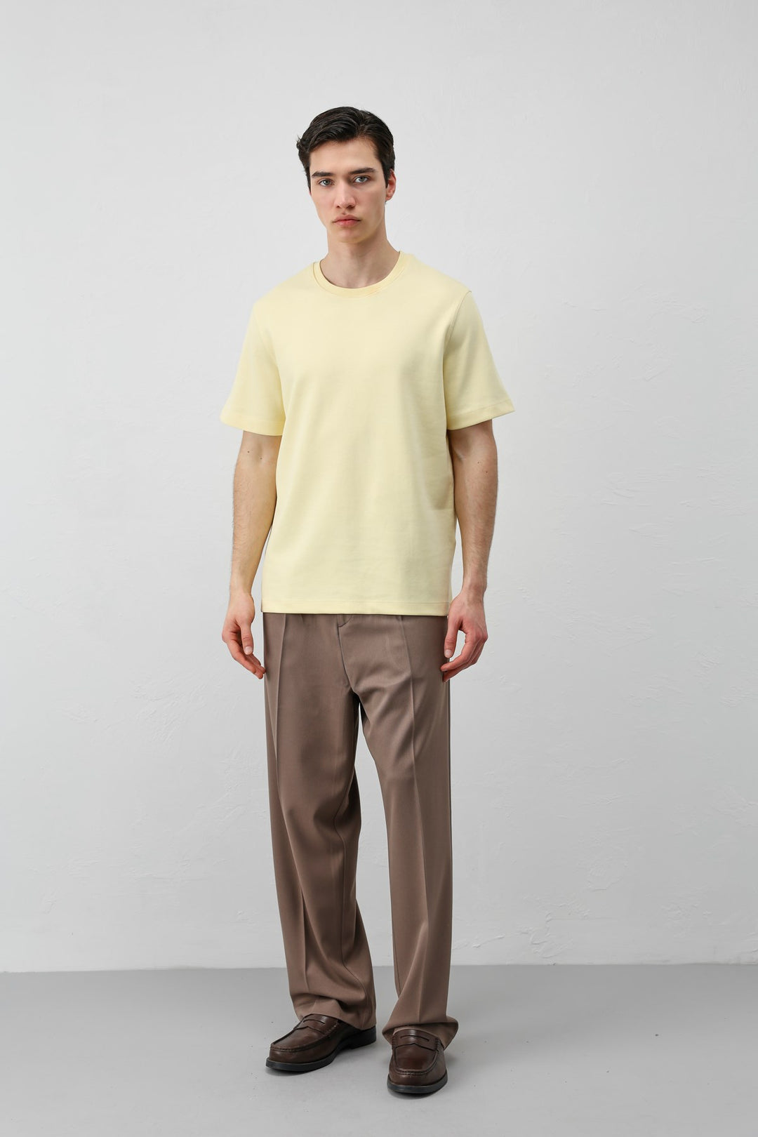 ANT Antioch Sarı Regular Fit Basic Erkek T-Shirt - Youngstown
