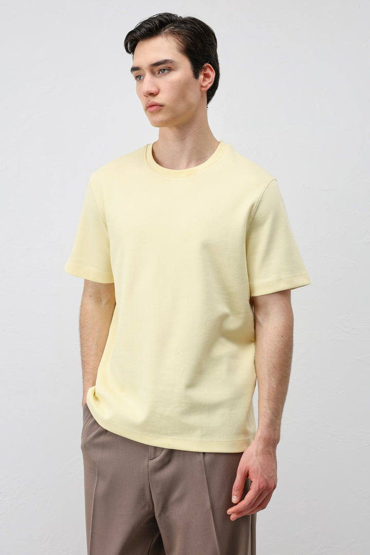 ANT Antioch Sarı Regular Fit Basic Erkek T-Shirt - Youngstown