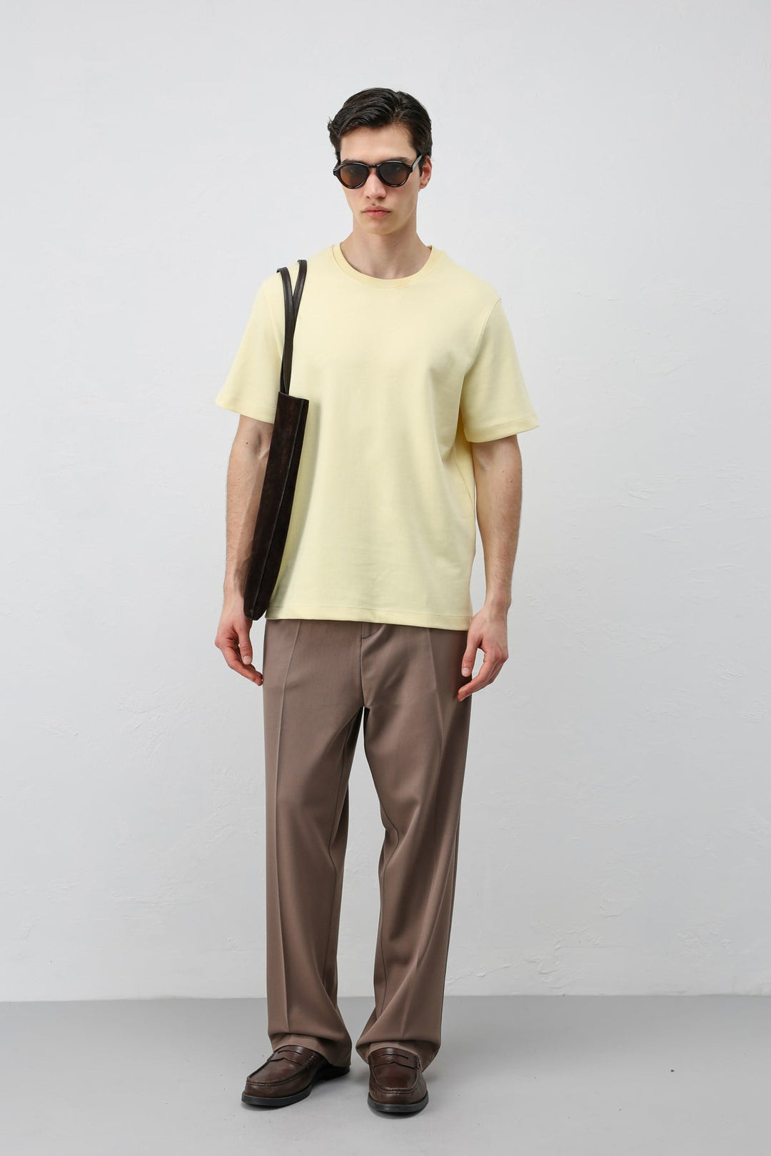 ANT Antioch Sarı Regular Fit Basic Erkek T-Shirt - Youngstown