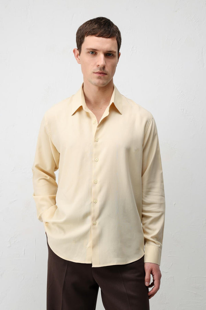 ANT Antioch Sarı Teknik Regular Fit Erkek Gömlek - Georgetown