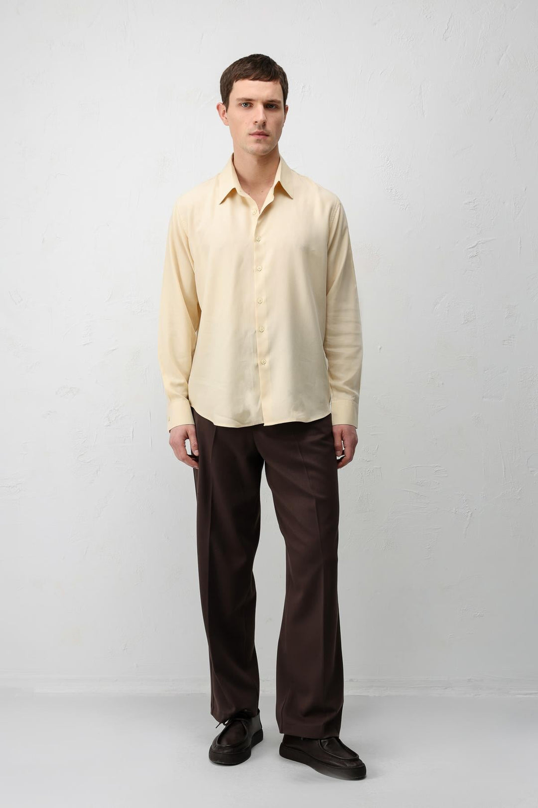 ANT Antioch Sarı Teknik Regular Fit Erkek Gömlek - Georgetown