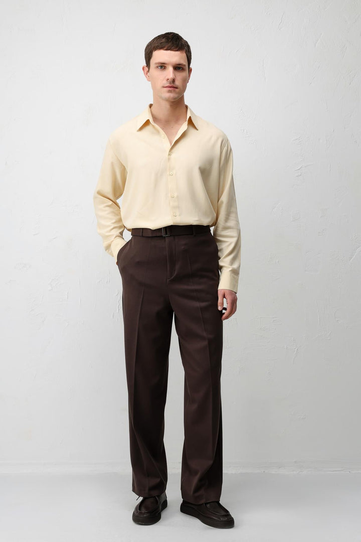 ANT Antioch Sarı Teknik Regular Fit Erkek Gömlek - Georgetown