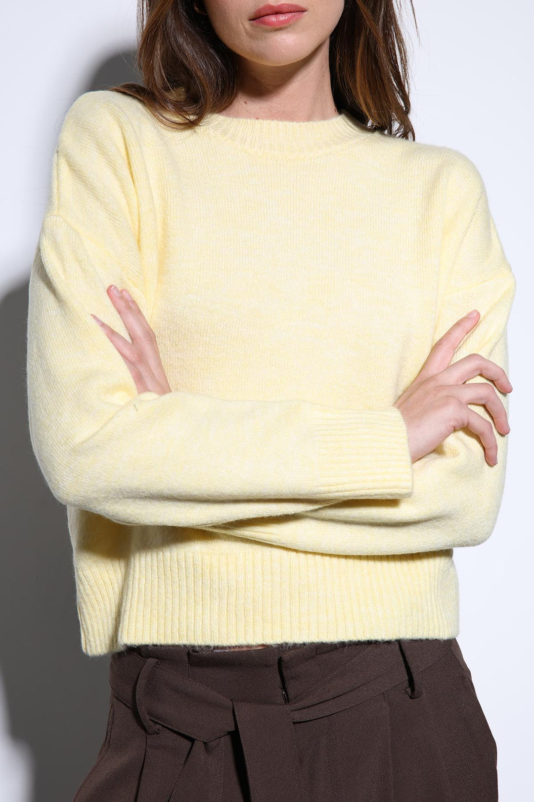 ANT Antioch Yellow Wool Blend Women's Sweater - Eberswalde