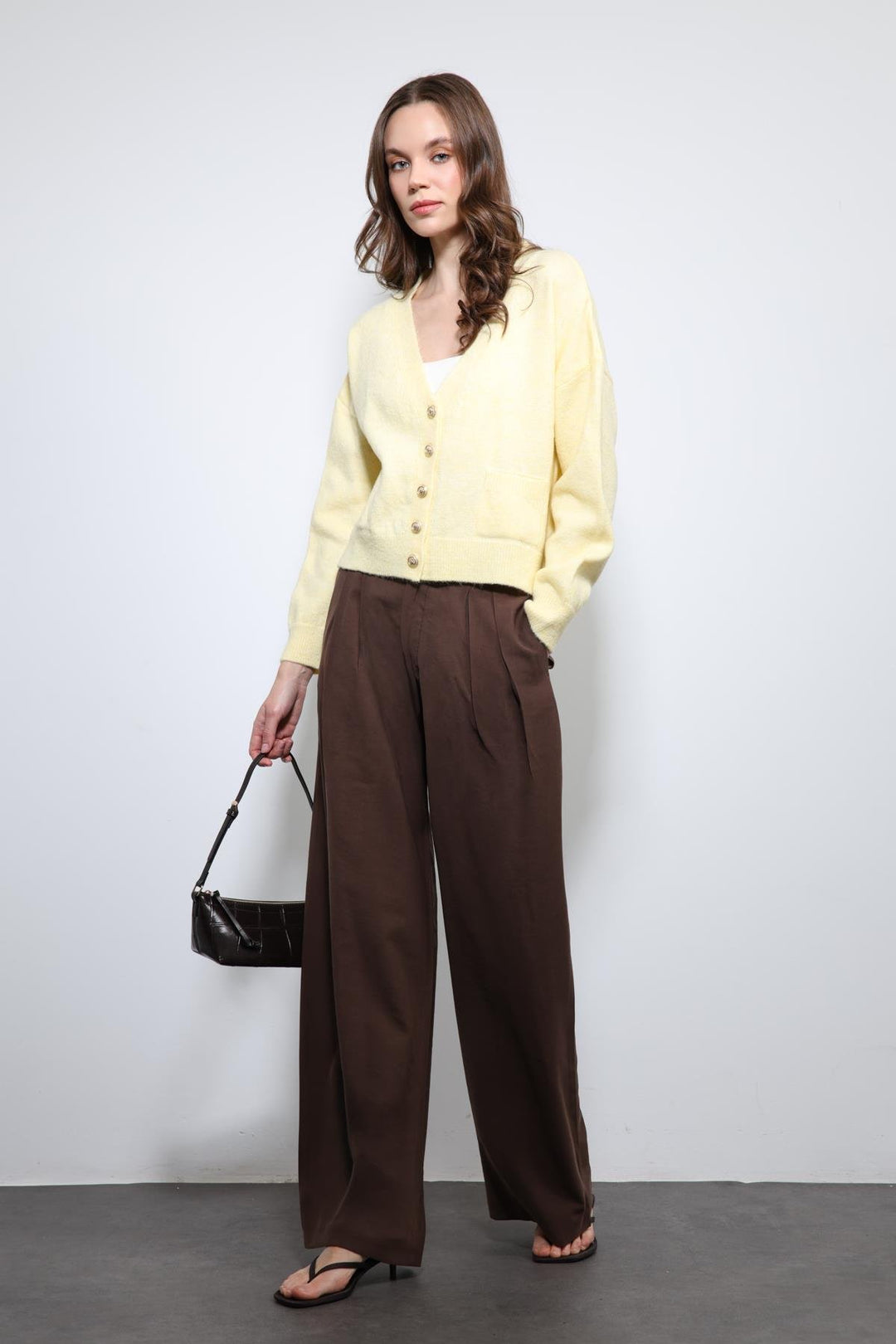 ANT Antioch Sarı Yün Karışımlı Örme Triko Hırka - Port Macquarie