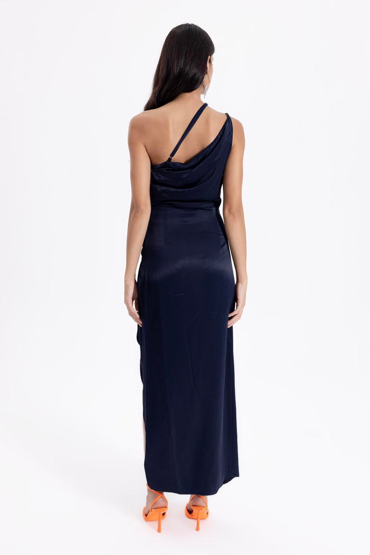 BSL Women Satin Asymmetrical Midi Dress - Orland Park