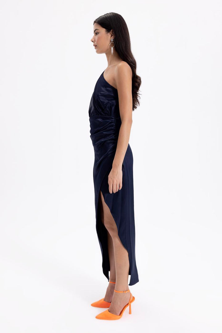BSL Women Satin Asymmetrical Midi Dress - Orland Park