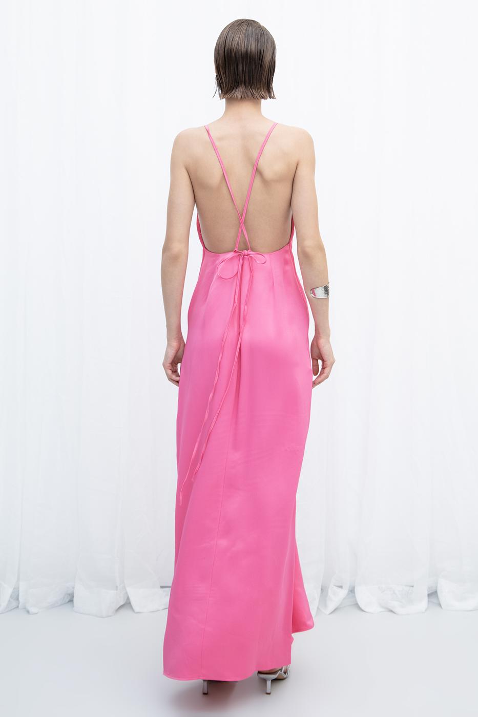 BSL Women Satin Strap Maxi Dress - Arcadia