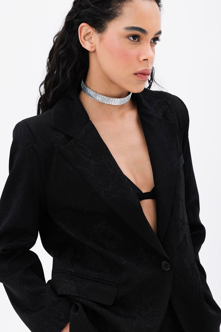 BSL Women Satin Blazer Jacket - Sioux City