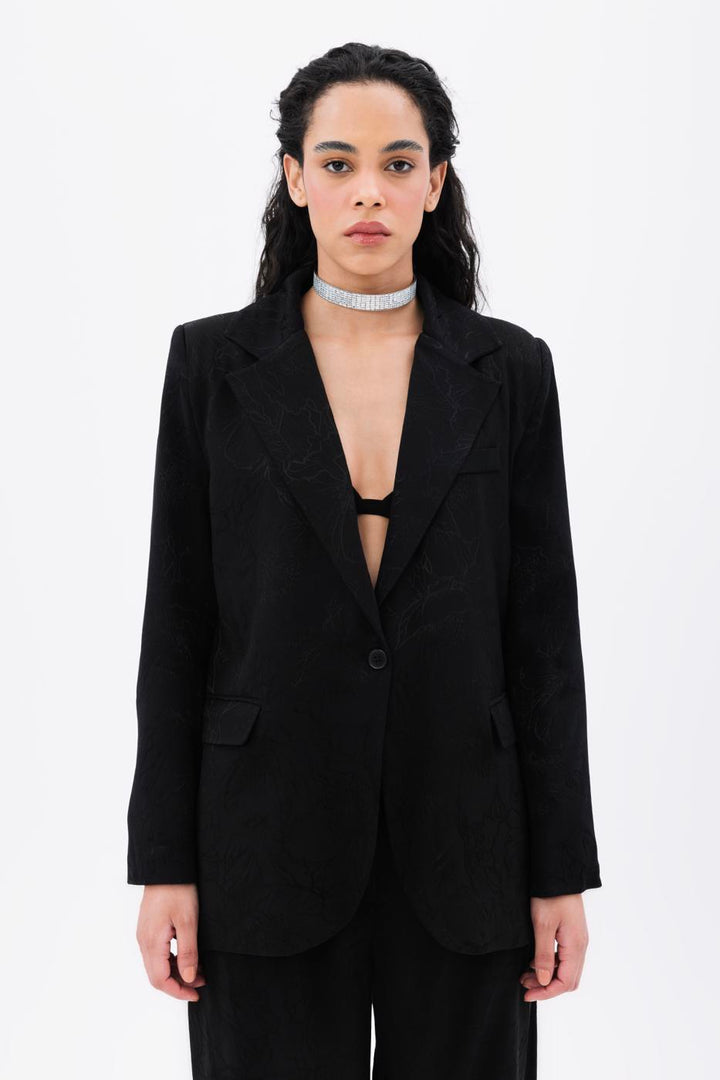 BSL Women Satin Blazer Jacket - Sioux City